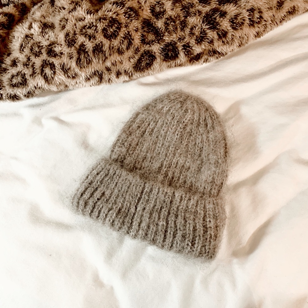 H&M Tan Fuzzy Beanie